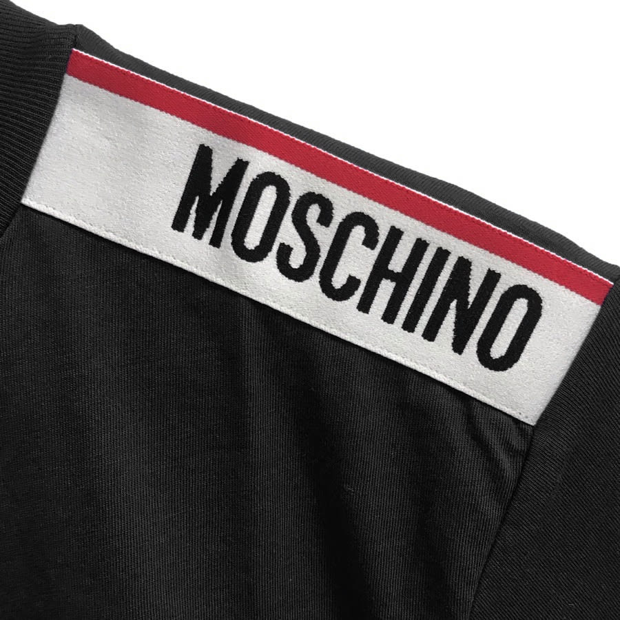 Alternative Image for ProductMoschino Taped Logo Short Sleeved T Shirt Black3